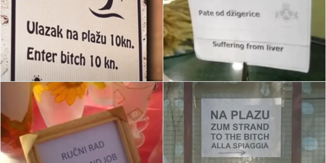 'ULAZ U KU*U 10 KN, PLAĆA ZA DVOJE' Kad Dalmatinski ugostitelji koriste Google prijevod: Pogledajte urnebesne 'engleske' natpise s obale