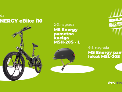 Sudjelujte u nagradnoj igri i osvojite električni bicikl MS Energy eBike i10