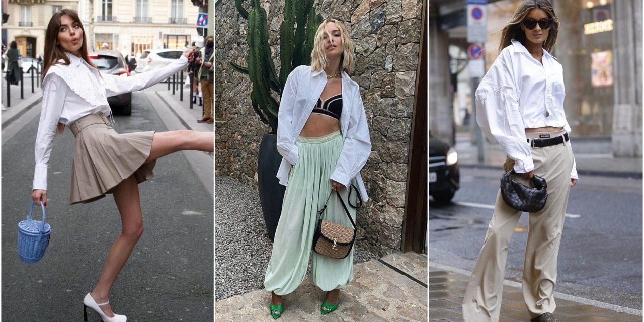 Street style inspo: Bijele košulje u ljetnim outfitima