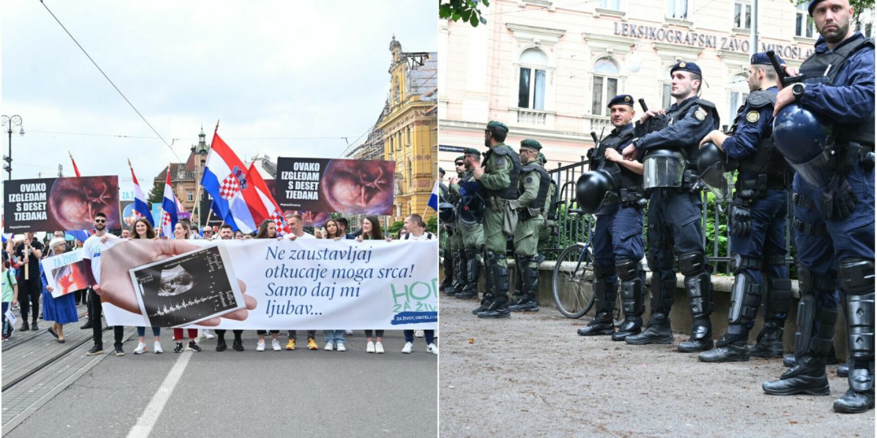 VIDEO/FOTO Krenula povorka Hod za život: Puno je interventne policije, pogledajte tko je sve došao od poznatih