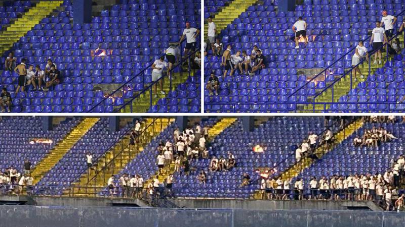 FOTO Torcida zapalila sjedalice, gorjelo na tri mjesta odjednom