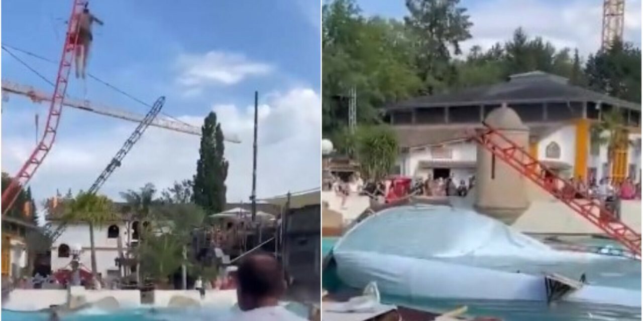 VIDEO Propala pozornica u najvećem njemačkom zabavnom parku: Izvođači odletjeli u vodu