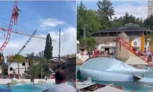 VIDEO Propala pozornica u najvećem njemačkom zabavnom parku: Izvođači odletjeli u vodu